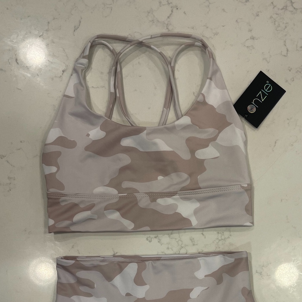 ONZIE Sacred Bra Beige Camo NWT